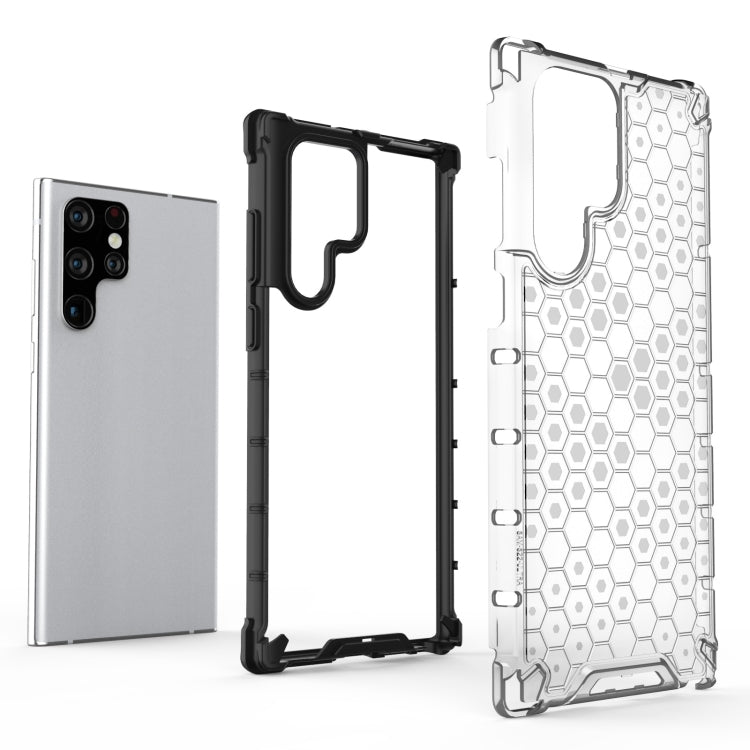 For Samsung Galaxy S22 Ultra 5G Honeycomb PC + TPU Phone Case