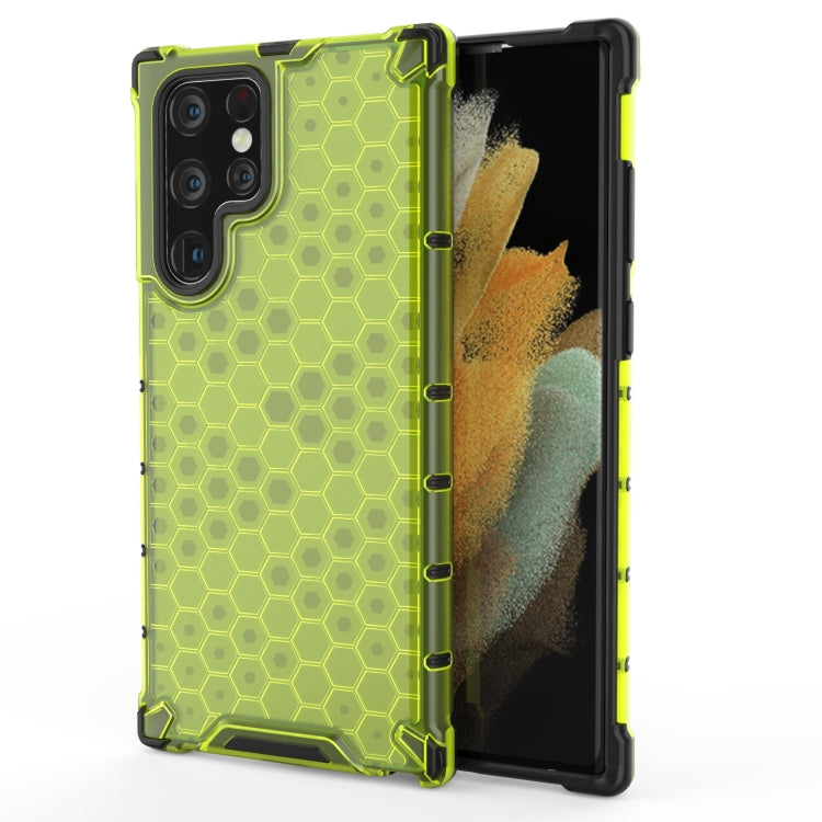 For Samsung Galaxy S22 Ultra 5G Honeycomb PC + TPU Phone Case