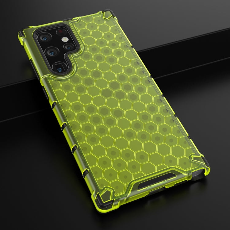 For Samsung Galaxy S22 Ultra 5G Honeycomb PC + TPU Phone Case