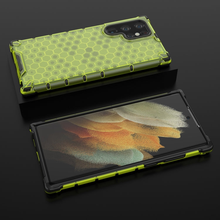 For Samsung Galaxy S22 Ultra 5G Honeycomb PC + TPU Phone Case