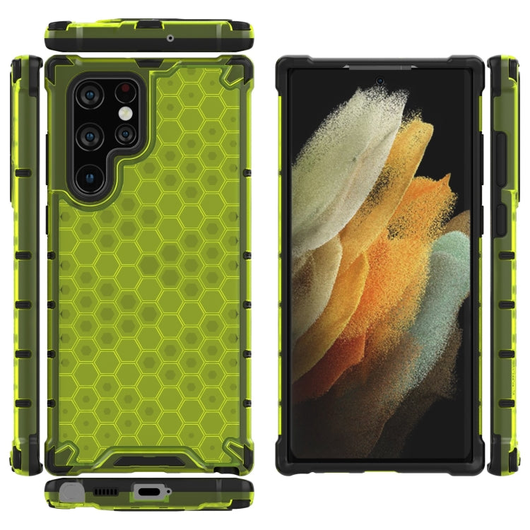 For Samsung Galaxy S22 Ultra 5G Honeycomb PC + TPU Phone Case