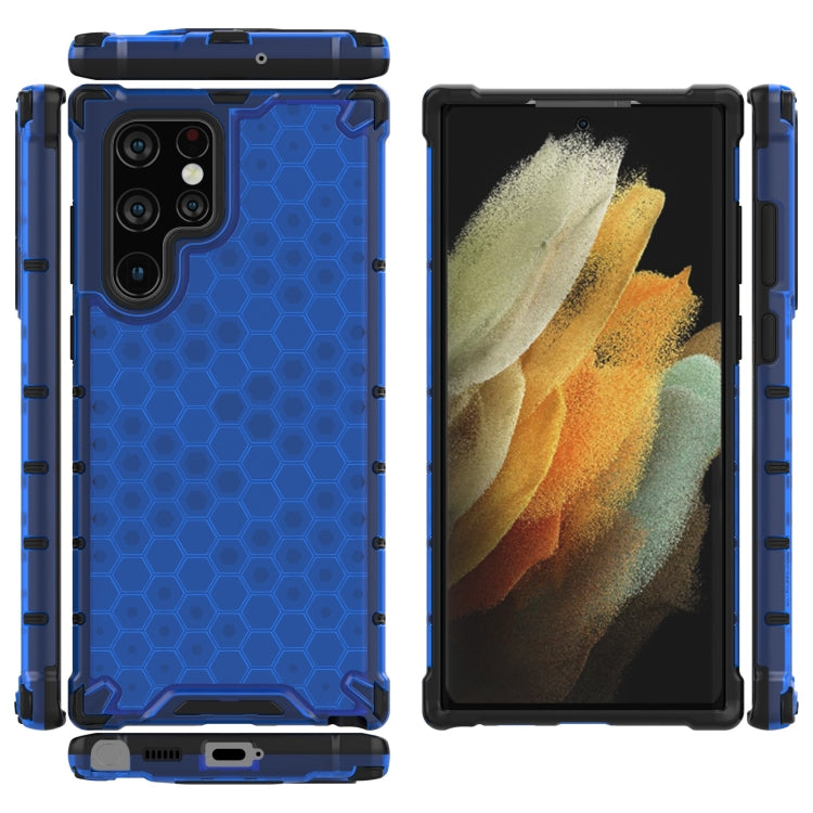 For Samsung Galaxy S22 Ultra 5G Honeycomb PC + TPU Phone Case