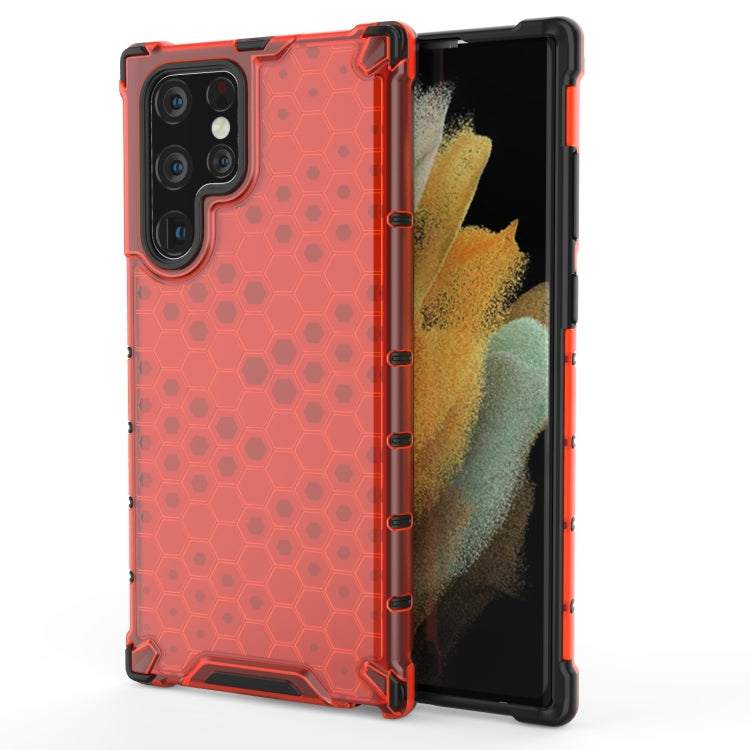 For Samsung Galaxy S22 Ultra 5G Honeycomb PC + TPU Phone Case