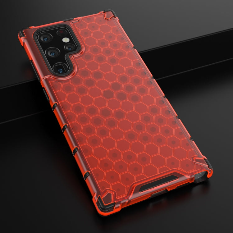 For Samsung Galaxy S22 Ultra 5G Honeycomb PC + TPU Phone Case