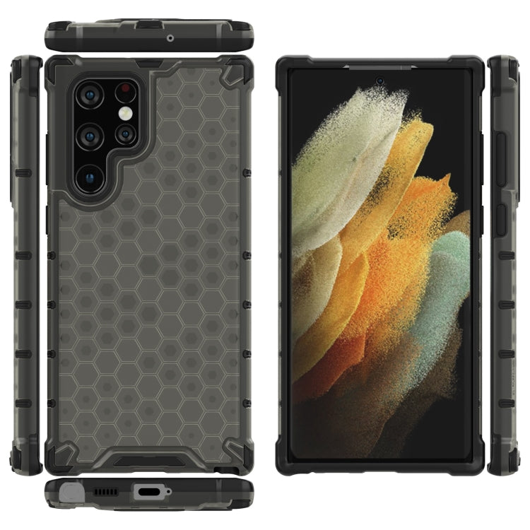 For Samsung Galaxy S22 Ultra 5G Honeycomb PC + TPU Phone Case