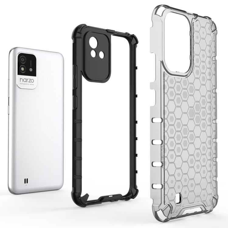 For OPPO Realme Narzo 50i Honeycomb PC + TPU Phone Case