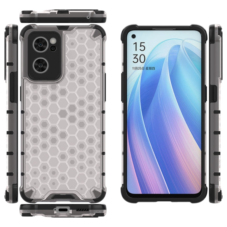 For OPPO Reno7 5G Honeycomb PC + TPU Phone Case