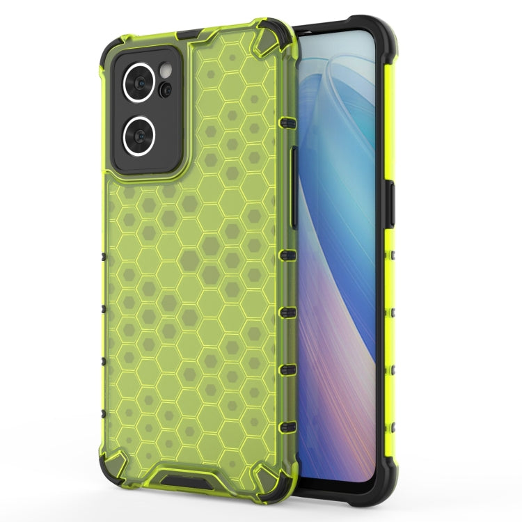 For OPPO Reno7 5G Honeycomb PC + TPU Phone Case