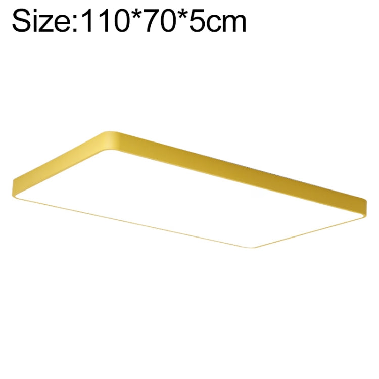 Macaron LED Rectangle Ceiling Lamp, White Light, Size:110x70cm