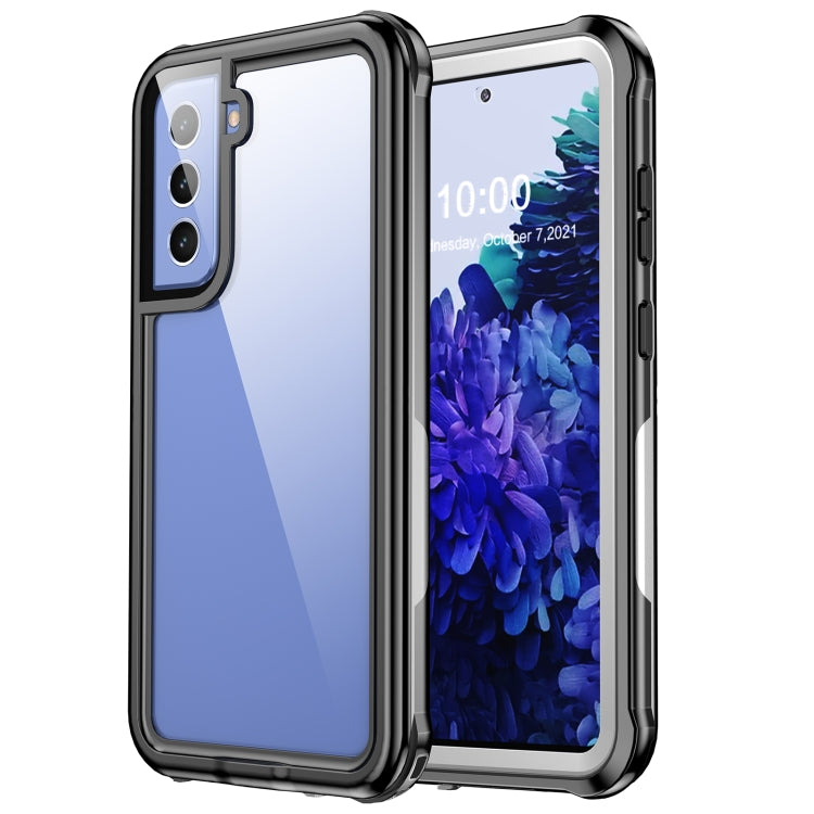For Samsung Galaxy S21 FE 5G Life Waterproof Dustproof Shockproof Transparent Acrylic Protective Phone Case(Black)