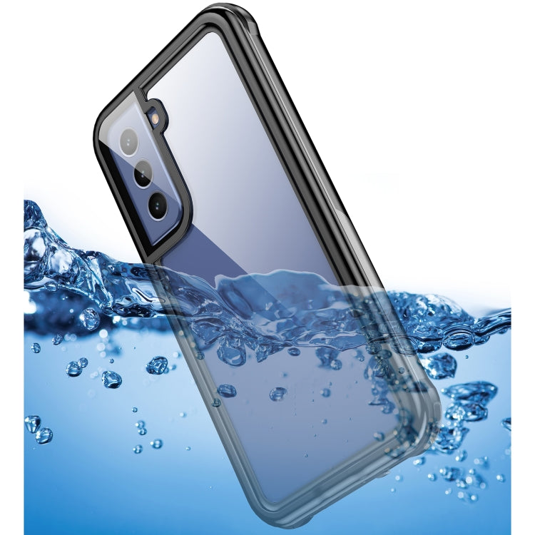 For Samsung Galaxy S21 FE 5G Life Waterproof Dustproof Shockproof Transparent Acrylic Protective Phone Case(Black)