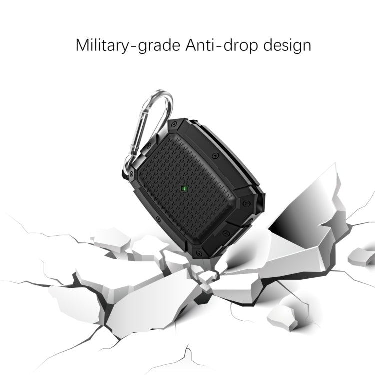 For AirPods Pro Shield Armor Waterproof Wireless Earphone Protective Case with Carabiner