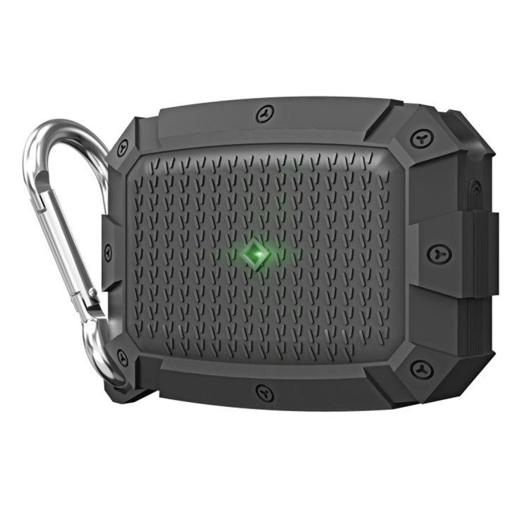 For AirPods Pro Shield Armor Waterproof Wireless Earphone Protective Case with Carabiner