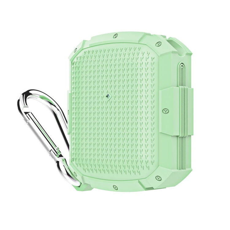 For AirPods 1 / 2 Shield Armor Waterproof Wireless Earphone Protective Case with Carabiner