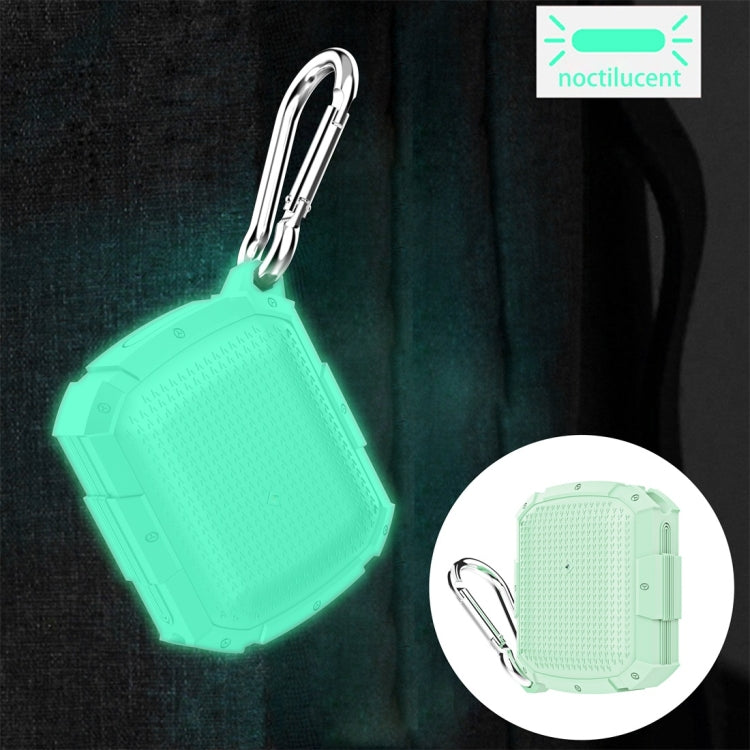 For AirPods 1 / 2 Shield Armor Waterproof Wireless Earphone Protective Case with Carabiner