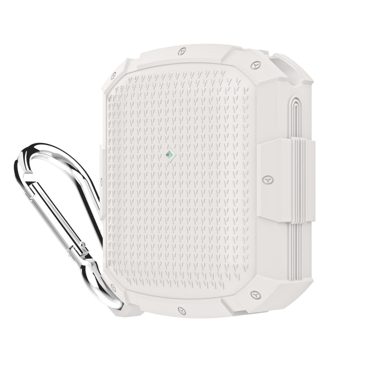 For AirPods 1 / 2 Shield Armor Waterproof Wireless Earphone Protective Case with Carabiner