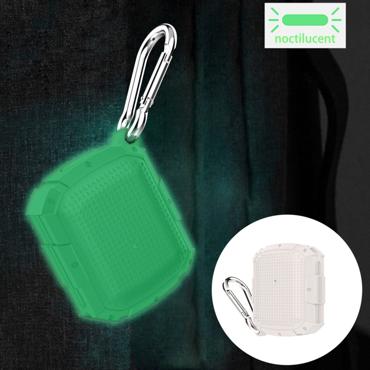 For AirPods 1 / 2 Shield Armor Waterproof Wireless Earphone Protective Case with Carabiner