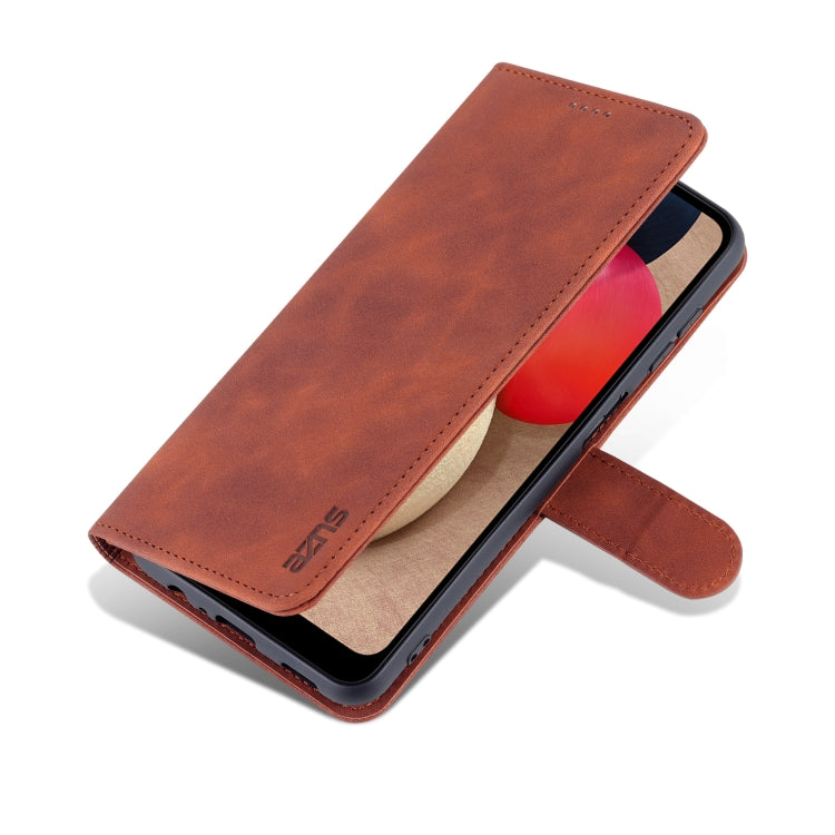 For Samsung Galaxy A13 5G AZNS Skin Feel Calf Texture Horizontal Flip Leather Phone Case