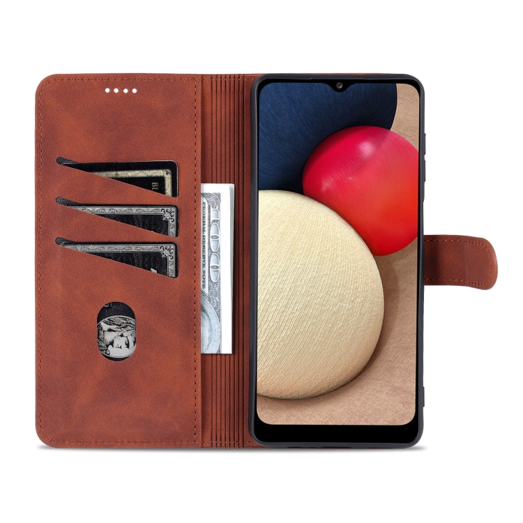 For Samsung Galaxy A13 5G AZNS Skin Feel Calf Texture Horizontal Flip Leather Phone Case