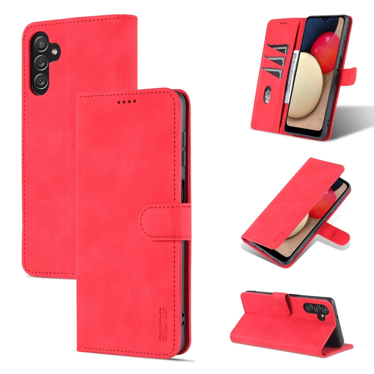 For Samsung Galaxy A13 5G AZNS Skin Feel Calf Texture Horizontal Flip Leather Phone Case