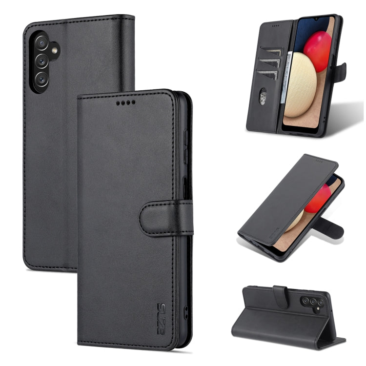 For Samsung Galaxy A13 5G AZNS Skin Feel Calf Texture Horizontal Flip Leather Phone Case