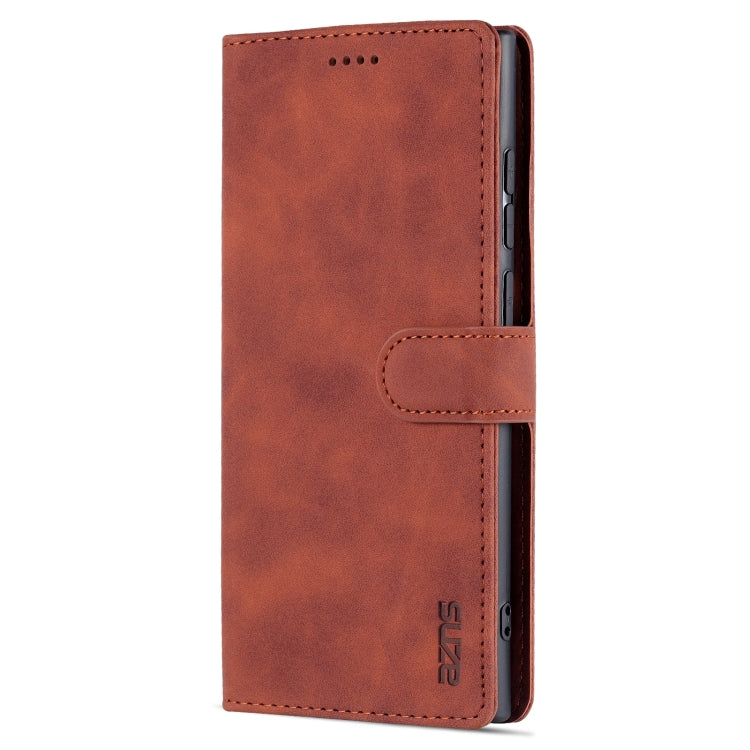 For Samsung Galaxy S22 Ultra 5G AZNS Skin Feel Calf Texture Horizontal Flip Leather Phone Case