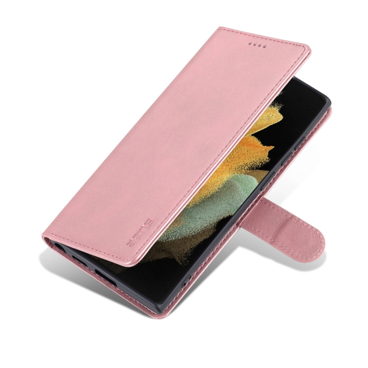 For Samsung Galaxy S22 Ultra 5G AZNS Skin Feel Calf Texture Horizontal Flip Leather Phone Case