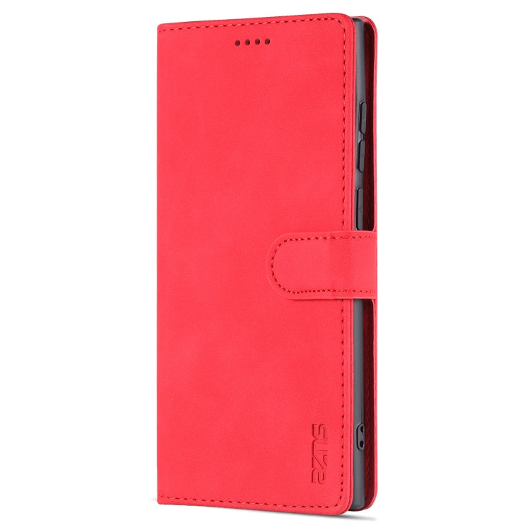 For Samsung Galaxy S22 Ultra 5G AZNS Skin Feel Calf Texture Horizontal Flip Leather Phone Case