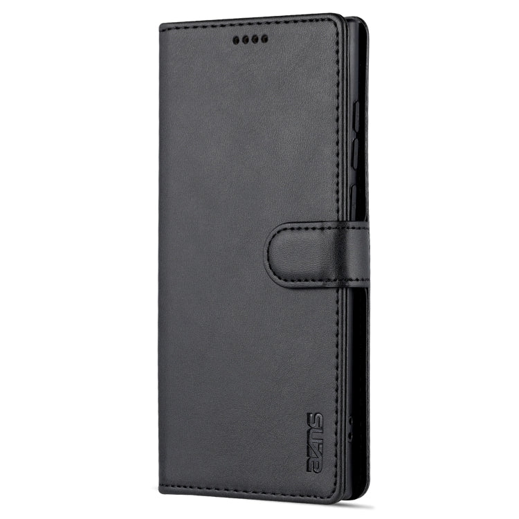 For Samsung Galaxy S22 Ultra 5G AZNS Skin Feel Calf Texture Horizontal Flip Leather Phone Case