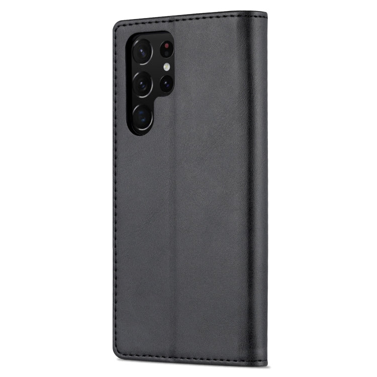 For Samsung Galaxy S22 Ultra 5G AZNS Skin Feel Calf Texture Horizontal Flip Leather Phone Case
