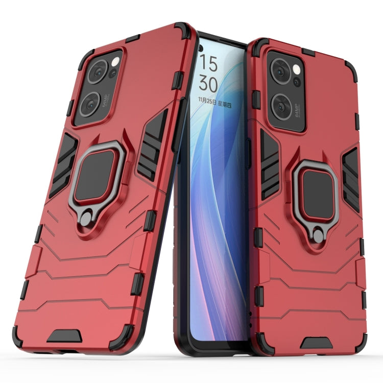 For OPPO Reno7 5G Shockproof PC + TPU Holder Phone Case
