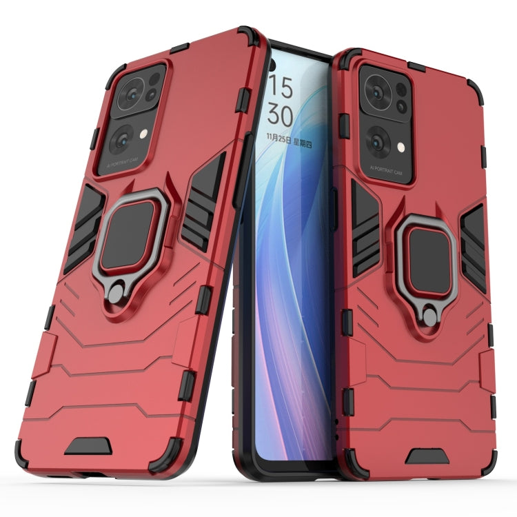 For OPPO Reno7 Pro 5G Shockproof PC + TPU Holder Phone Case