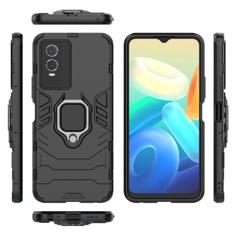 For vivo Y76s 5G Shockproof PC + TPU Holder Phone Case