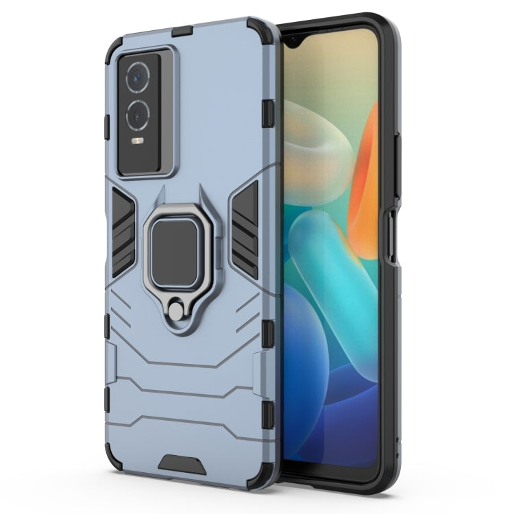 For vivo Y76s 5G Shockproof PC + TPU Holder Phone Case