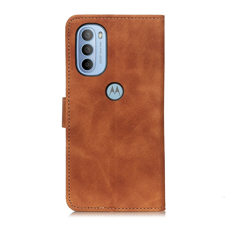 For Motorola Moto G31 5G / G41 5G KHAZNEH Retro Texture Horizontal Flip Leather Phone Case