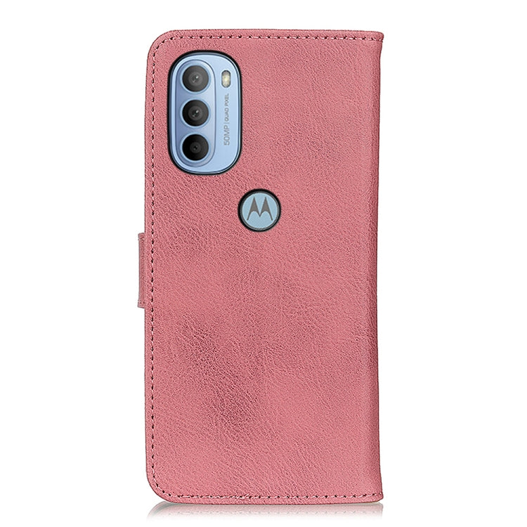 For Motorola Moto G31 5G / G41 5G KHAZNEH Cowhide Texture Horizontal Flip Leather Phone Case