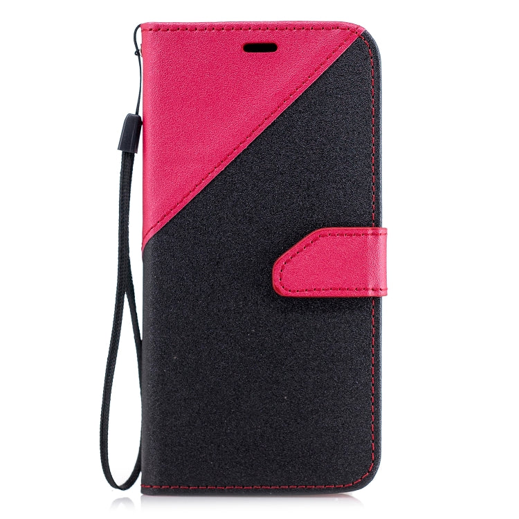 For Huawei P20 Matching Color Frosted Texture Horizontal Flip PU Leather Case with Holder & Card Slots & Lanyard