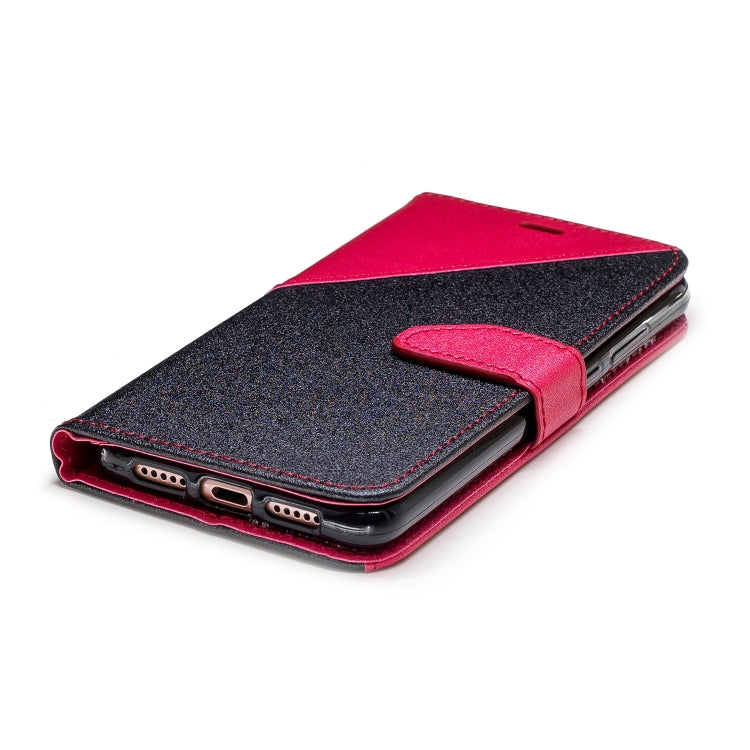 For Huawei P20 Matching Color Frosted Texture Horizontal Flip PU Leather Case with Holder & Card Slots & Lanyard