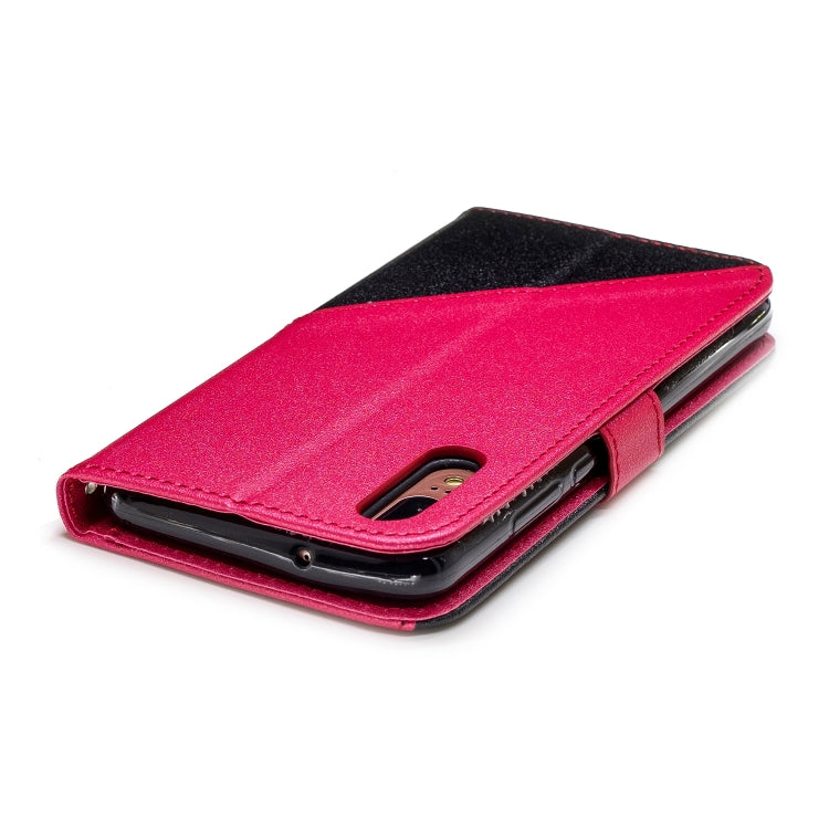 For Huawei P20 Matching Color Frosted Texture Horizontal Flip PU Leather Case with Holder & Card Slots & Lanyard