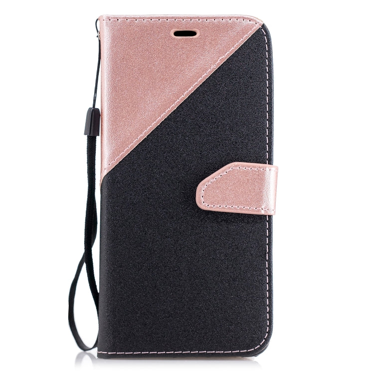 For Huawei P20 Matching Color Frosted Texture Horizontal Flip PU Leather Case with Holder & Card Slots & Lanyard