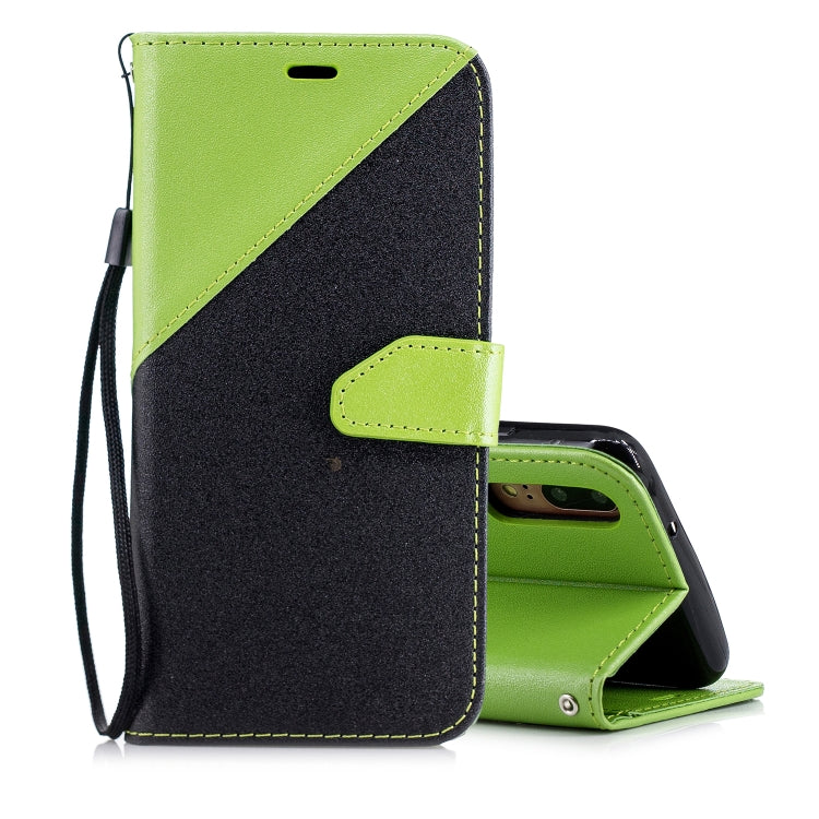 For Huawei P20 Matching Color Frosted Texture Horizontal Flip PU Leather Case with Holder & Card Slots & Lanyard