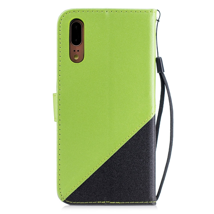 For Huawei P20 Matching Color Frosted Texture Horizontal Flip PU Leather Case with Holder & Card Slots & Lanyard