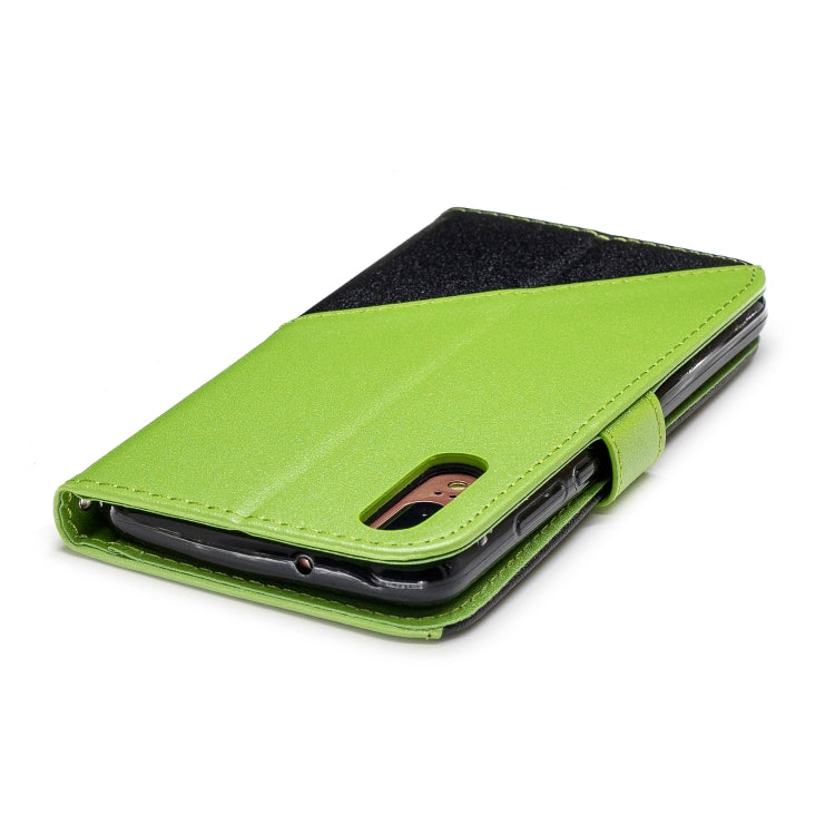For Huawei P20 Matching Color Frosted Texture Horizontal Flip PU Leather Case with Holder & Card Slots & Lanyard