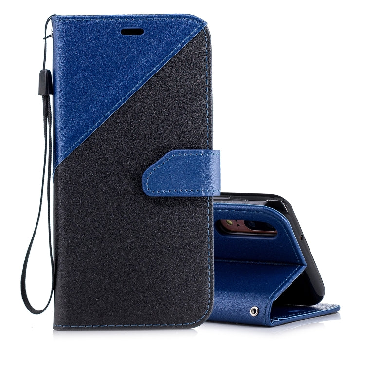 For Huawei P20 Matching Color Frosted Texture Horizontal Flip PU Leather Case with Holder & Card Slots & Lanyard