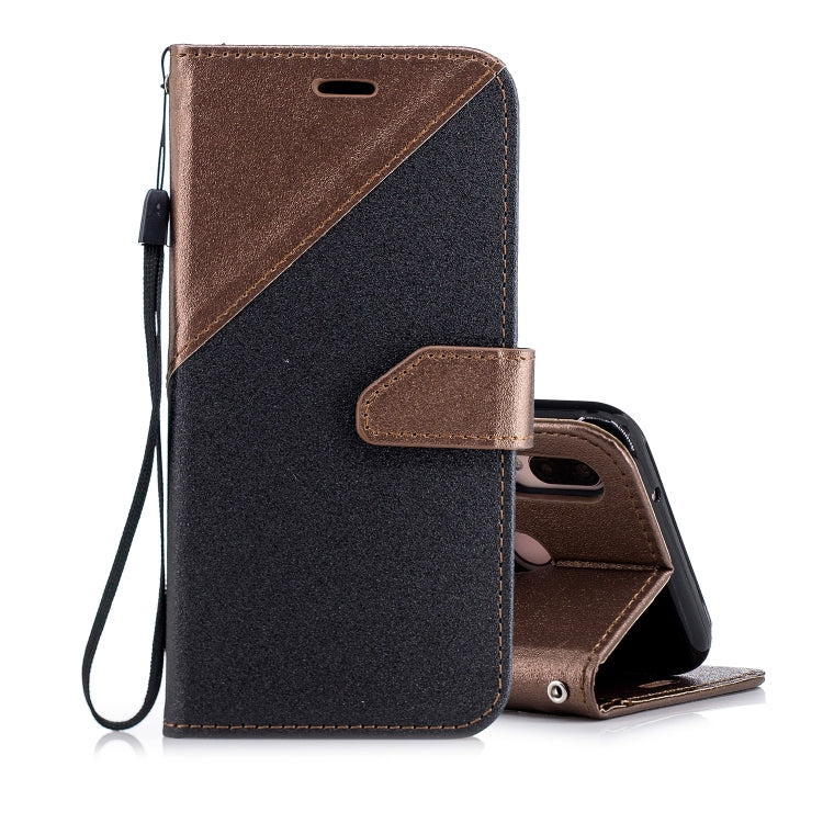 For Huawei P20 Lite Matching Color Frosted Texture Horizontal Flip PU Leather Case with Holder & Card Slots & Lanyard