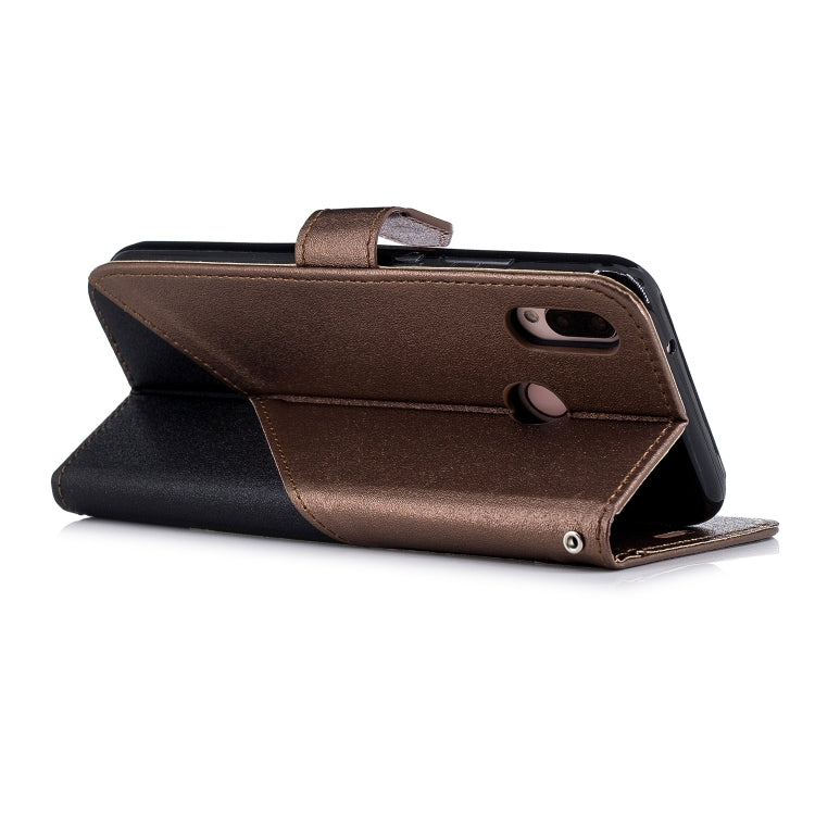 For Huawei P20 Lite Matching Color Frosted Texture Horizontal Flip PU Leather Case with Holder & Card Slots & Lanyard