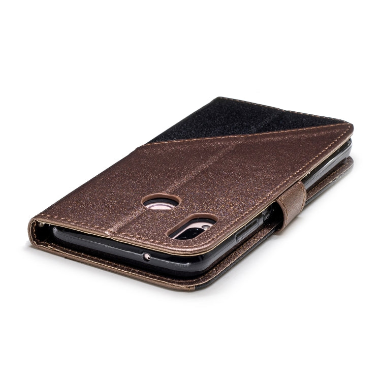 For Huawei P20 Lite Matching Color Frosted Texture Horizontal Flip PU Leather Case with Holder & Card Slots & Lanyard