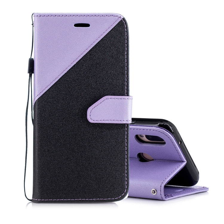 For Huawei P20 Lite Matching Color Frosted Texture Horizontal Flip PU Leather Case with Holder & Card Slots & Lanyard