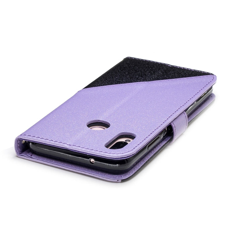 For Huawei P20 Lite Matching Color Frosted Texture Horizontal Flip PU Leather Case with Holder & Card Slots & Lanyard