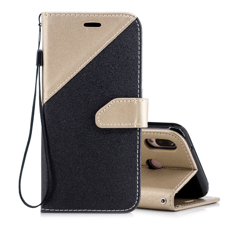 For Huawei P20 Lite Matching Color Frosted Texture Horizontal Flip PU Leather Case with Holder & Card Slots & Lanyard